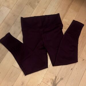 Athleta Deep Burgundy Leggings